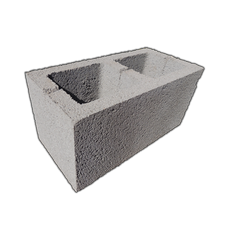 Керамзитобетонный блок стеновой двухпустотный (облегченный) 390х190х188